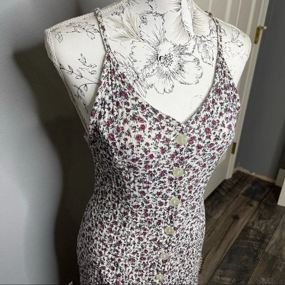 Jackie O! Surf California Women's Vintage 90s Bodycon Floral Dress Y2K Size 7/8 - Picture 3 of 4